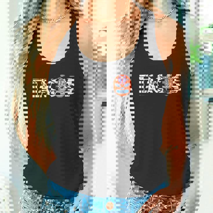 かわいいユニークなルチャリブレレスリングマスク タコスギフト タンクトップ