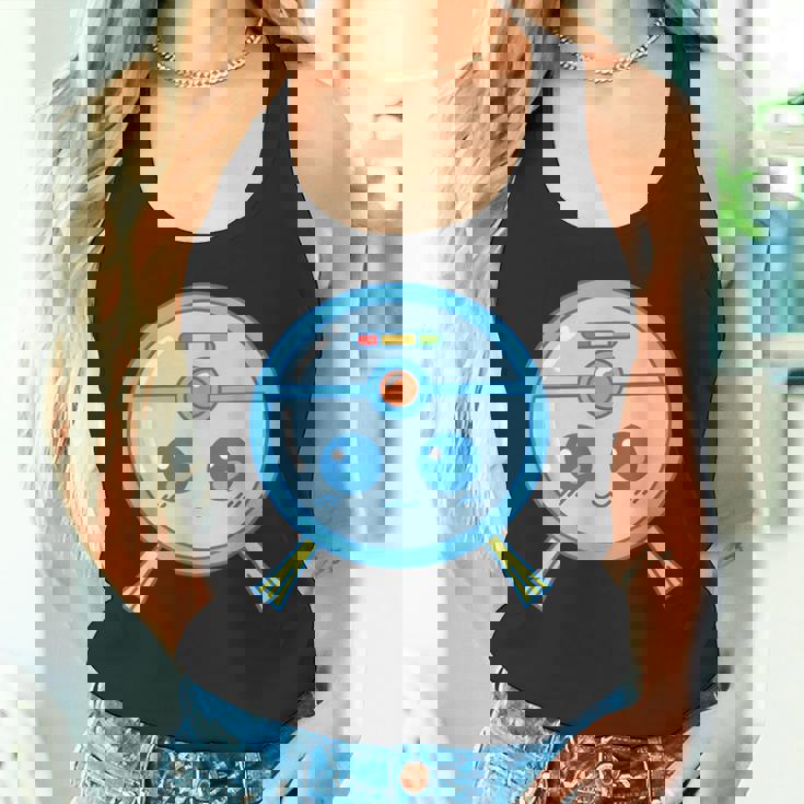 かわいいロボット掃除機掃除カワイイキッズ タンクトップ