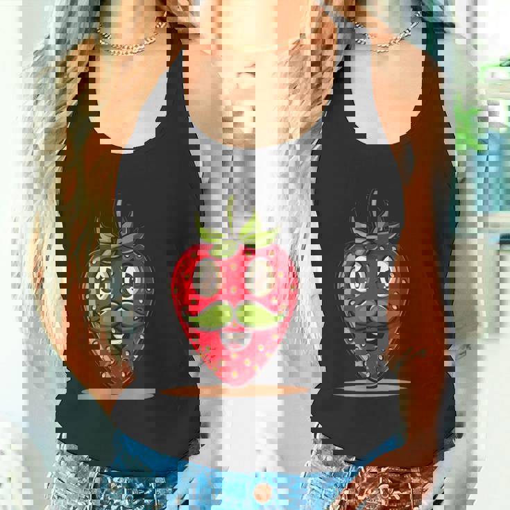 かわいい口ひげストロベリーコスチューム タンクトップ