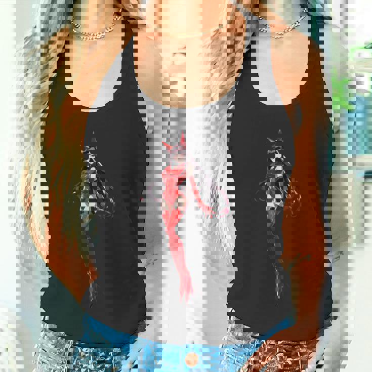 かわいい和風和風赤と黒 タンクトップ