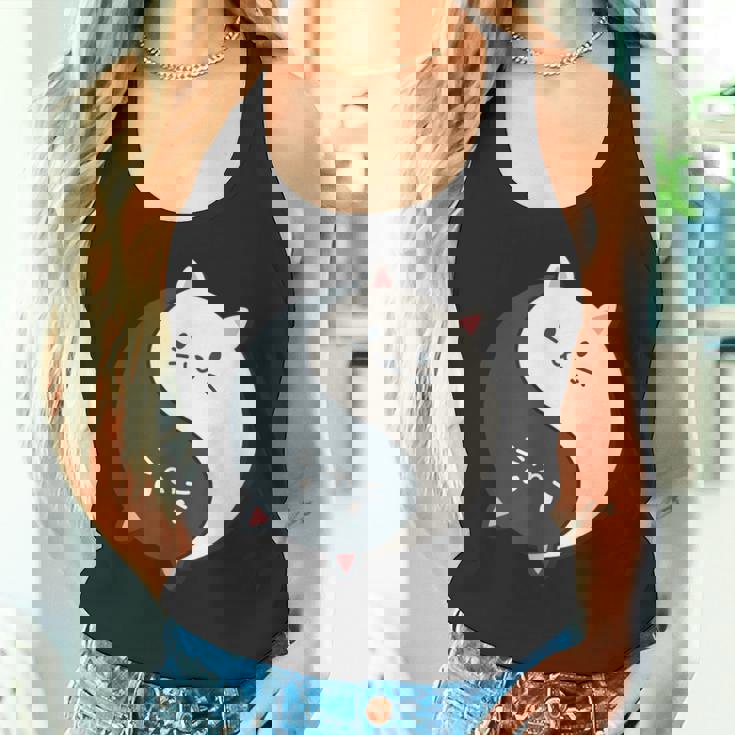 かわいい猫と一緒に陰陽師のサイン I Karma Yoga Cat タンクトップ