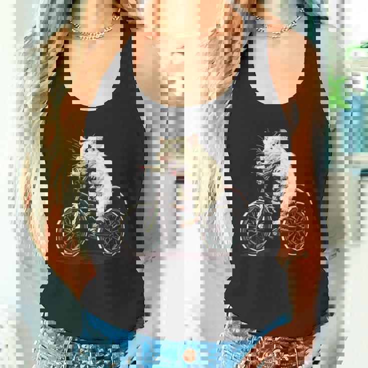 げっ歯類と白いネズミ愛好家のためのクールなサイクリングラット タンクトップ