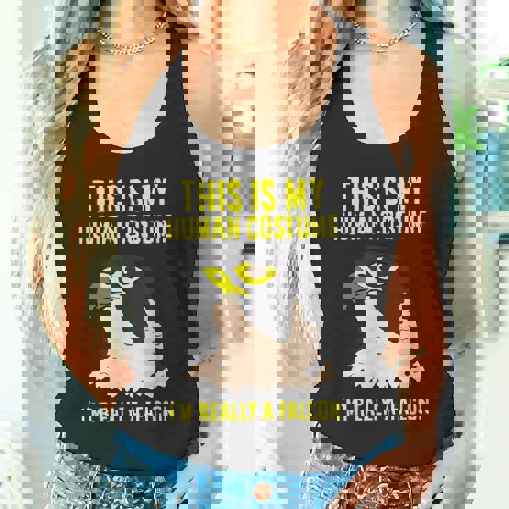 これは私の人間のコスチュームです私は本当にハヤブサ鳥です タンクトップ