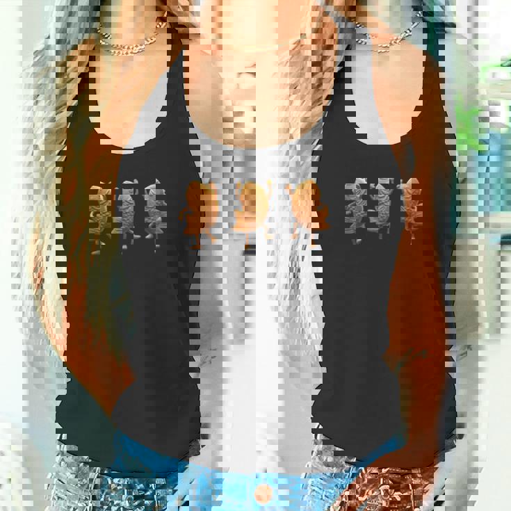 たい焼き ダンス 日本のスイーツ 面白いデザイン タンクトップ