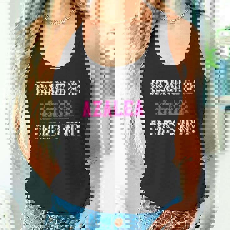 つつじ私がツツジだからこそ-ピンクのツツジの名前 タンクトップ