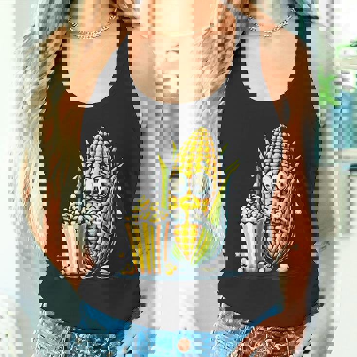 とうもろこしとポップコーンのキャラクター タンクトップ