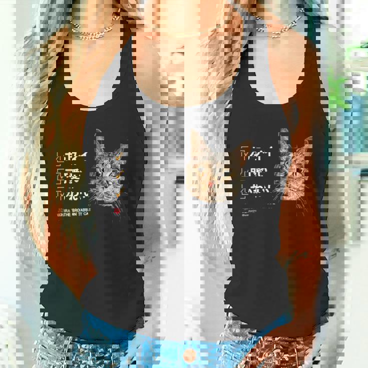 ねこ、かわいい 猫 キジトラ猫 鶉 うずら かわいい Cat タンクトップ