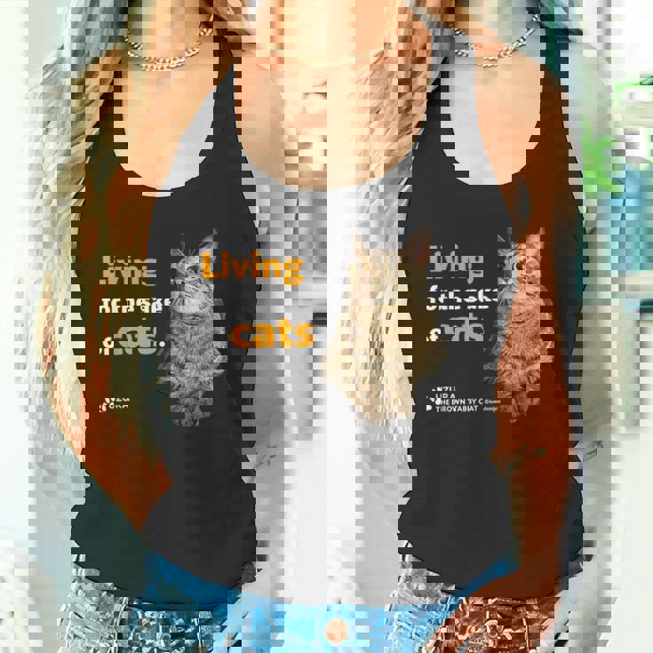 ねこのために生きてる 猫 かわいい キジトラ猫 Cat タンクトップ