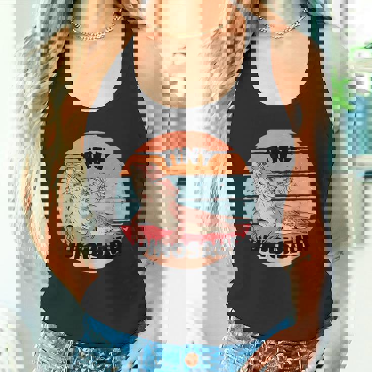 ひげを生やしたドラゴン爬虫類の小さな恐竜のかわいいスケールタンポポ タンクトップ