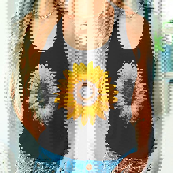 ひまわり モチーフ フラワーアート アート ひまわり タンクトップ