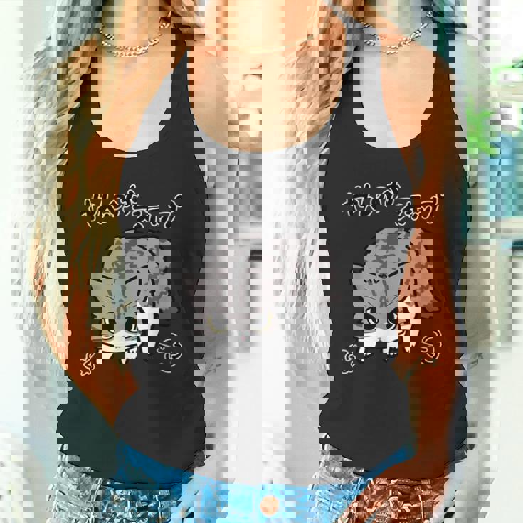 やんのかステップねこ キジ白長毛猫 かわいい 猫好き 動物 タンクトップ