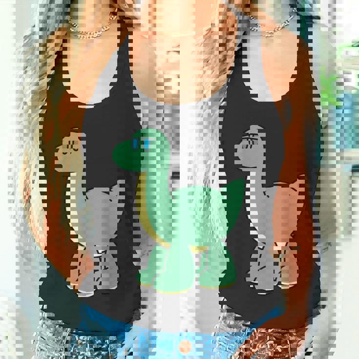 ゆるい恐竜のキャラクターイラスト_ブラキオサウルス タンクトップ