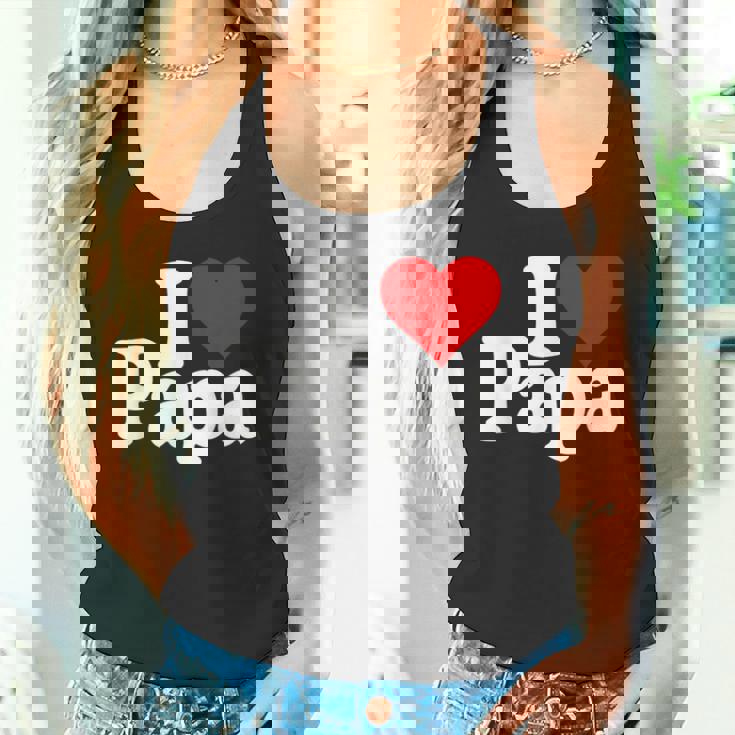 アイラブハートパパ父の日パパパパ タンクトップ