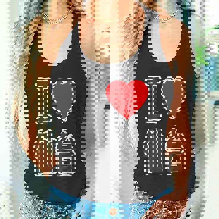 アイラブ・仙台（I Love ハート）宮城県 Big 大きな文字【47都道府県】ジモtティ 旅行お土産 面白 タンクトップ