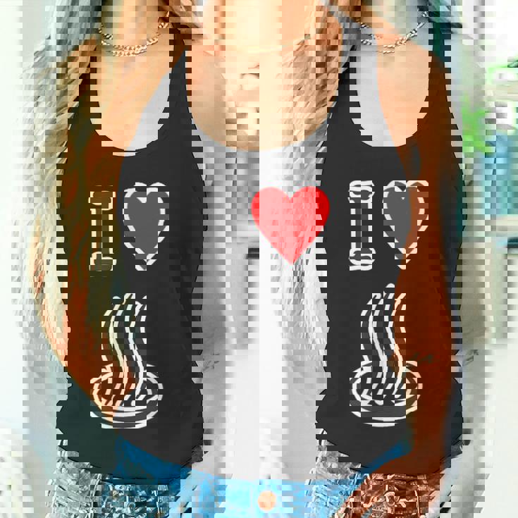 アイラブ・温泉 温泉マーク お風呂 銭湯 記号 お土産 旅行 ハート スタッフ メッセージ・面白 タンクトップ