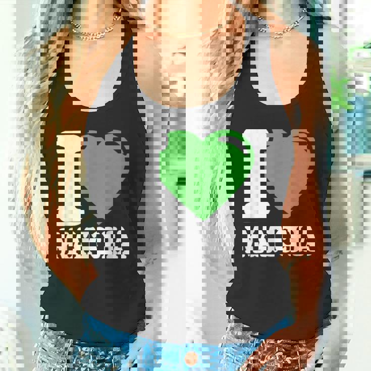 アイラブ抹茶キュートファニー抹茶ハート付き抹茶 タンクトップ