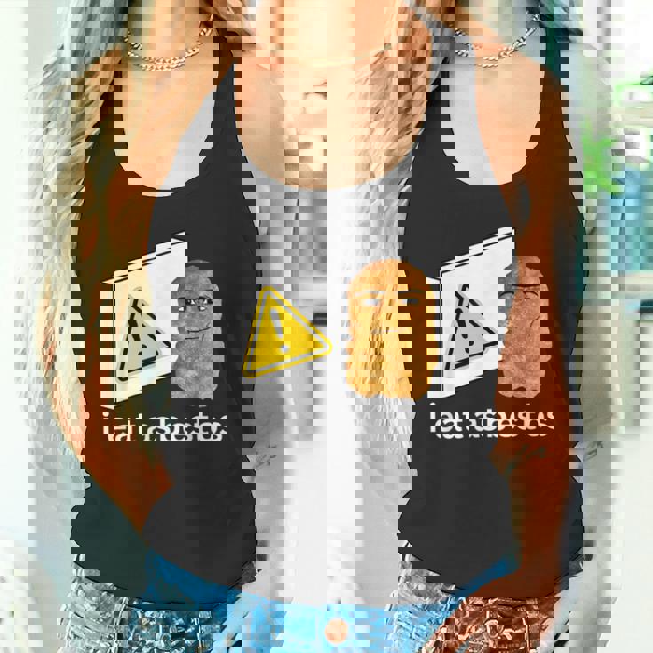 アイ・イート・アスベスト・ファニー・カーズ・チキン・ナゲット・ミーム タンクトップ