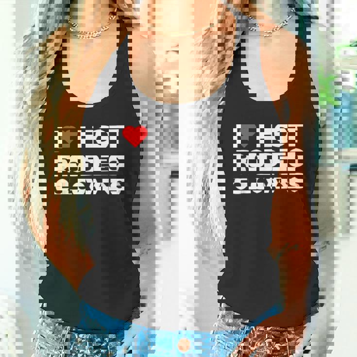 アイ・ラブ・ホット・ロデオ・クラウンズ・ファニー・ウェスタン・ロデオ・カウガール タンクトップ