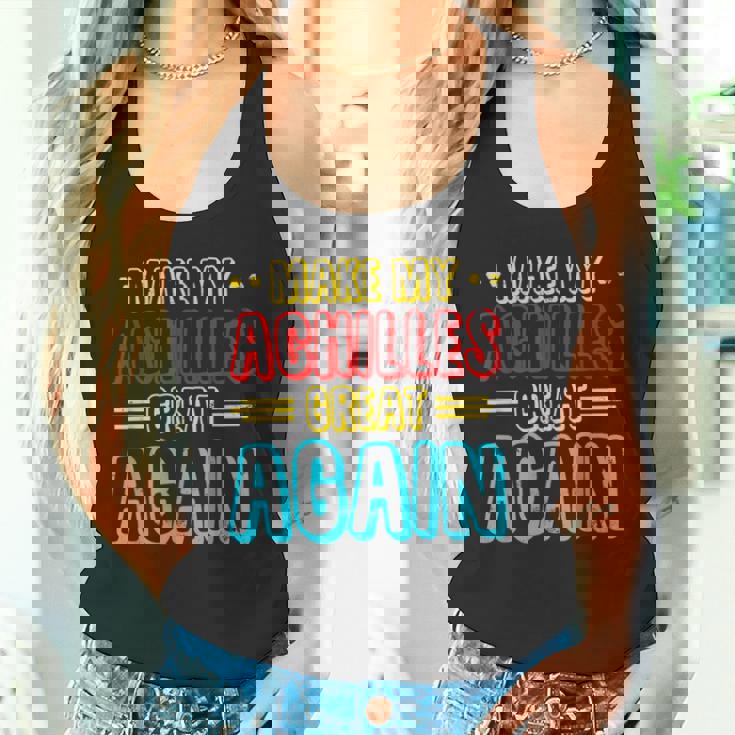 アキレス手術の回復、アキレス膝、回復手術 タンクトップ