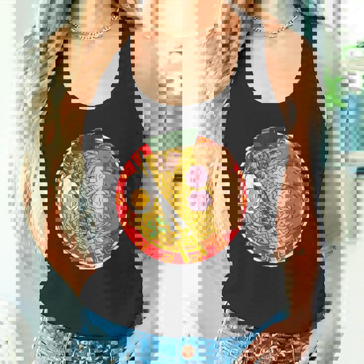 アニメ 和風ラーメン 麺類 食いしん坊ギフト タンクトップ