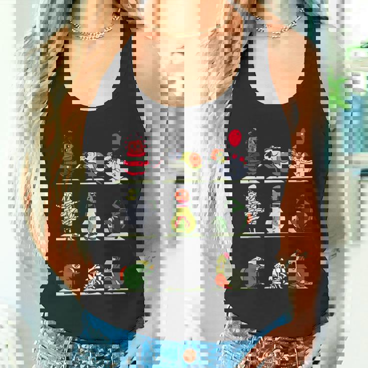 アボカド ヨガ ハロウィン モンスター タンクトップ