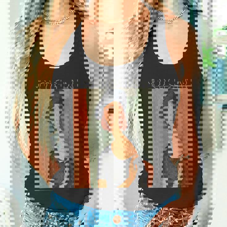 アメデオ・モディリアーニジャンヌ・エビュテルヌ芸術家の帽子で タンクトップ