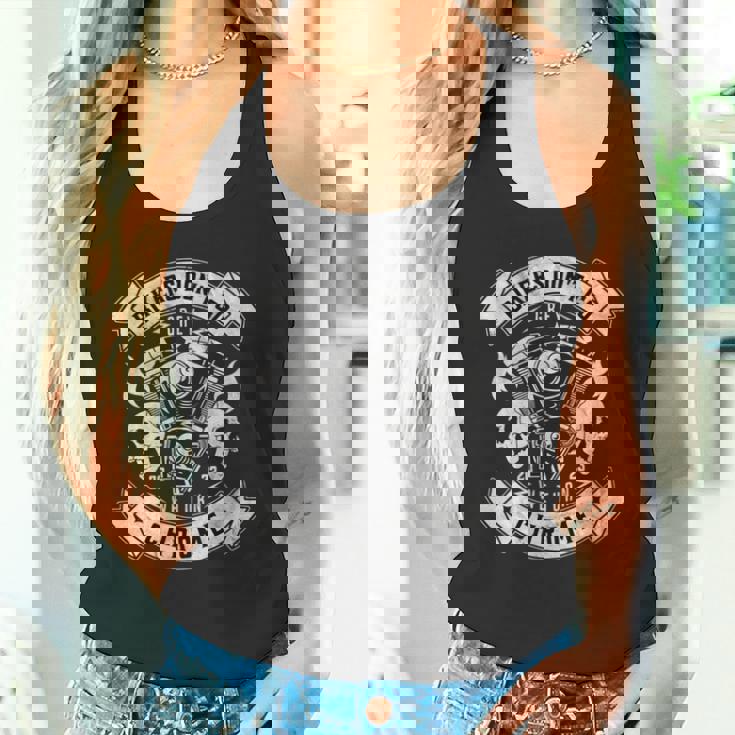 アメリカン バイク おしゃれ ドクロ エンジン ダメージ 面白い イラスト 長袖tシャツ タンクトップ