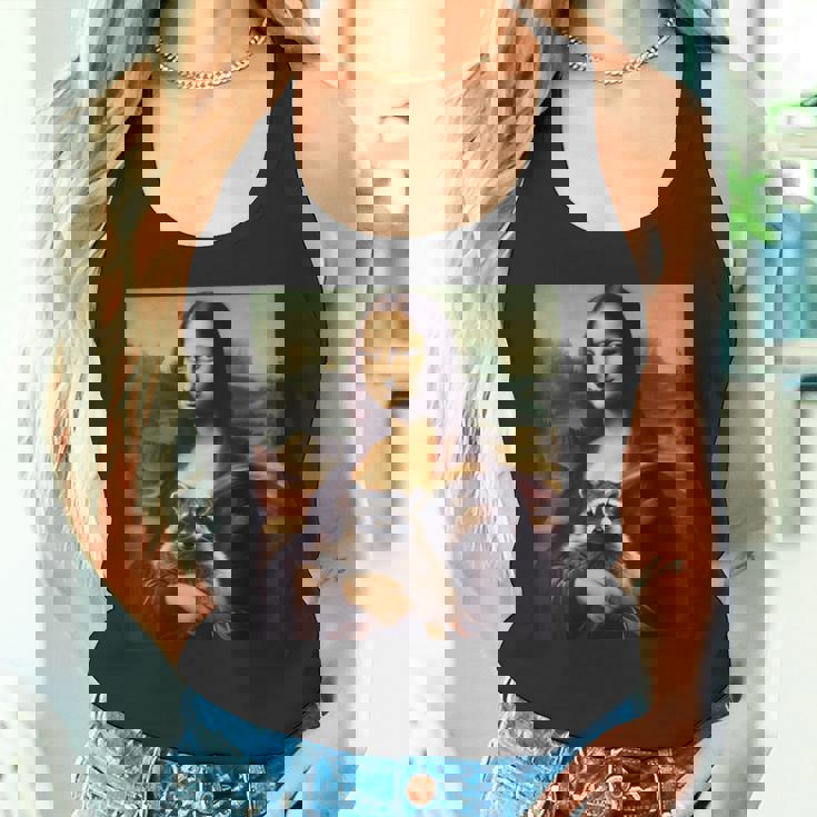 アライグマとモナリザ タンクトップ