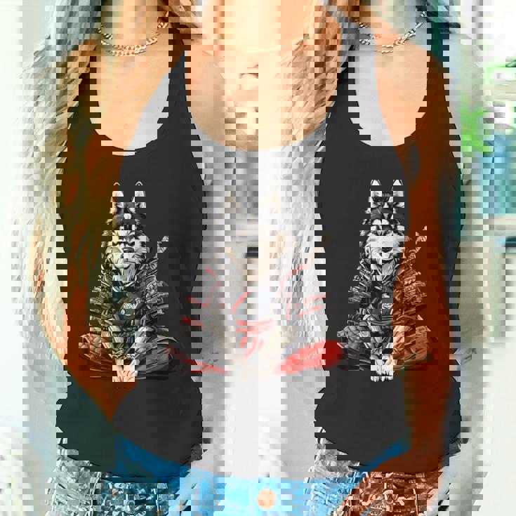 アラスカンマラミュート犬 和風 サムライ犬 タンクトップ