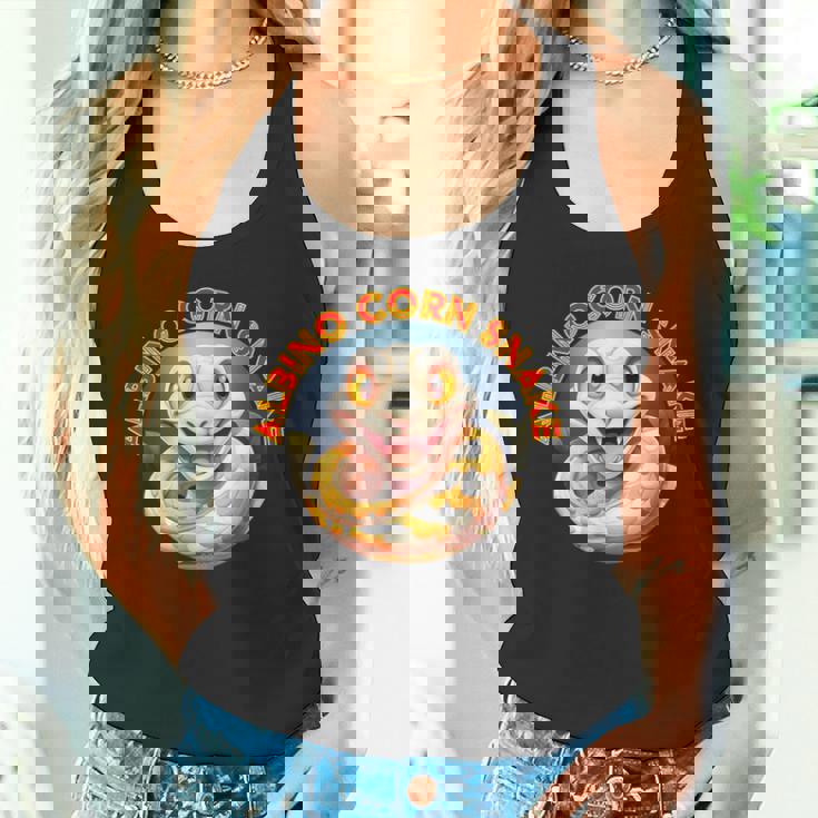 アルビノコーンスネーク 動物 可愛い 人気 へび 蛇 干支 巳 動物園 へび好き 愛好家 爬虫類 コーンスネーク タンクトップ