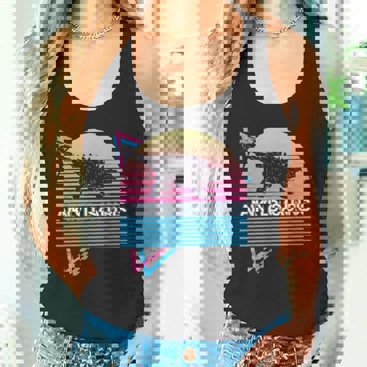 アンキロサウルス 恐竜 レトロ タンクトップ