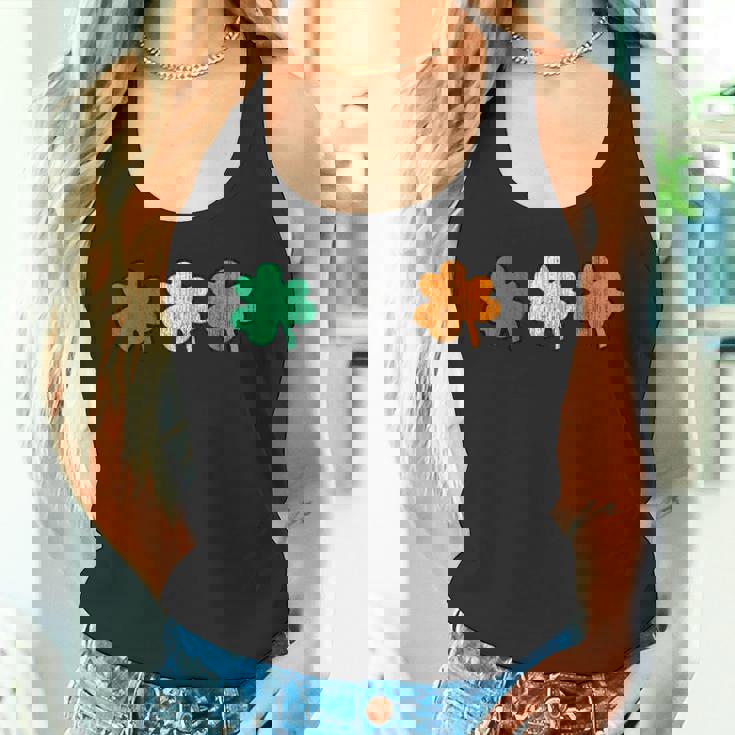 アンティーク調 シャムロック レトロスタイル アイリッシュ 三つ葉 クローバー かわいい タンクトップ