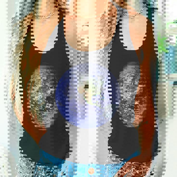 アースプラネット 地球 北米 平球 宇宙雲 タンクトップ