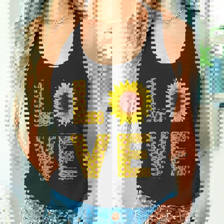 イエロー ひまわり ラブフラワー ひまわり 花柄 かわいい タンクトップ