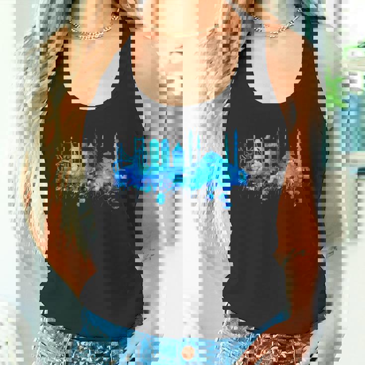 イスタンブールのスカイライン 青いモスク 青い絵 トルコ タンクトップ