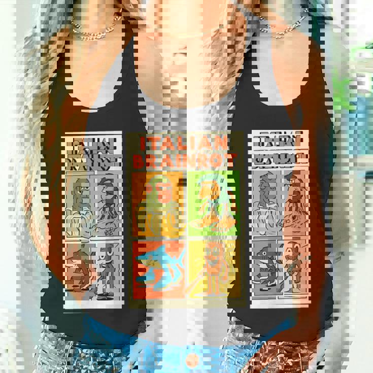 イタリアのブレインロットコミックポスター タンクトップ