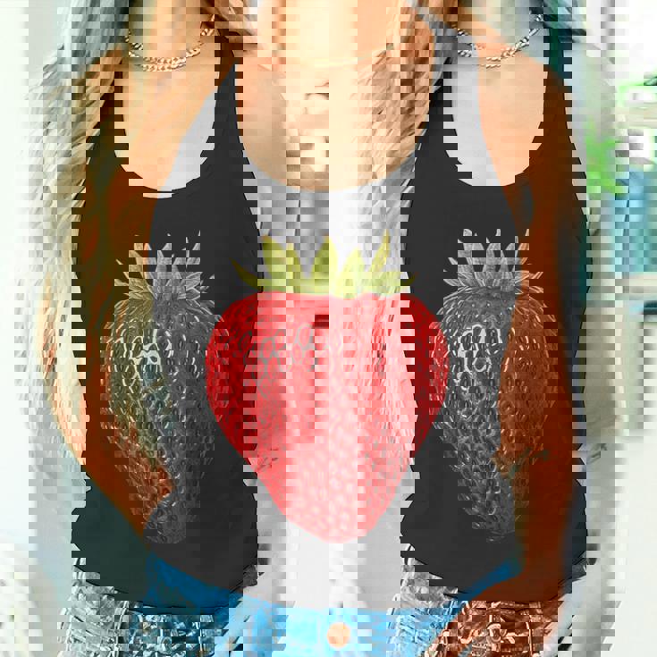 イチゴ イラスト アート フルーツ グラフィック モチーフ タンクトップ