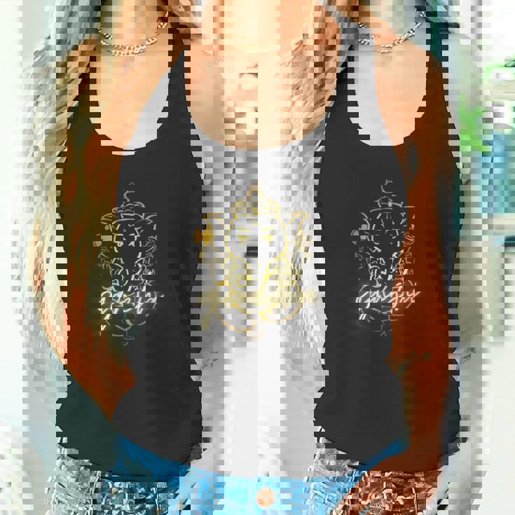 インドの神様 ガネーシャ デザイン タンクトップ