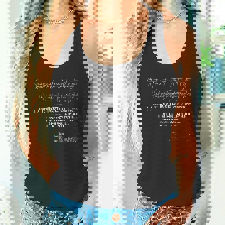 インビクタスの詩 私は自分の運命の支配者である インスピレーション タンクトップ