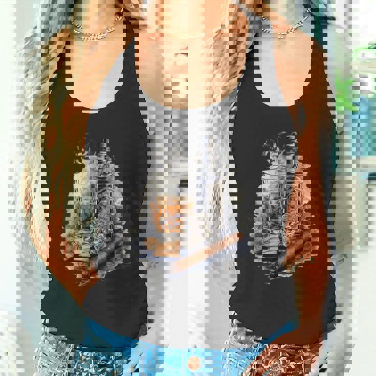 ウイスキー、シガー、チョコレート、オリジナルウイスキーアイデア タンクトップ