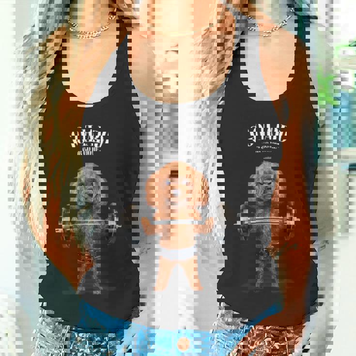 ウェイトリフティング 筋トレ バーベル やる気がないなら家に帰れ プードル 犬 タンクトップ