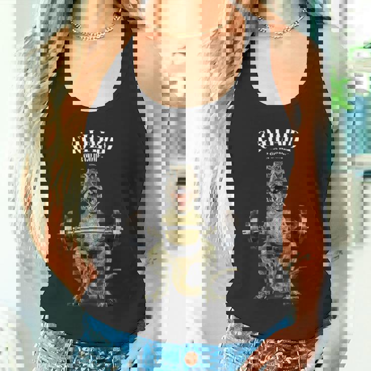 ウェイトリフティング 筋トレ バーベル やる気がないなら家に帰れ 恐竜 ティラノザウルス タンクトップ