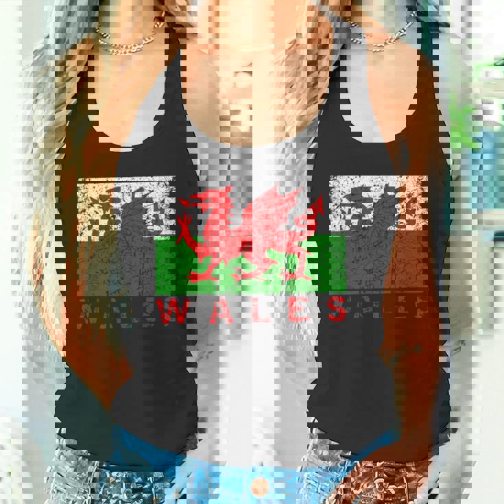 ウェールズ国旗 ウェールズ ドラゴン アンティーク調 メンズ レディース キッズ タンクトップ