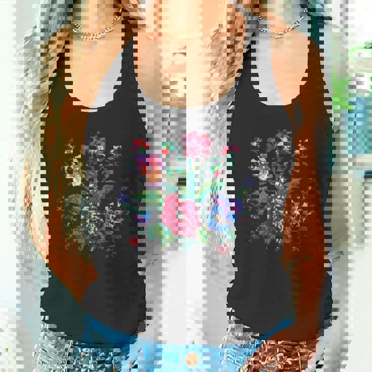 ウクライナの国民服ウクライナの刺繍の花 タンクトップ