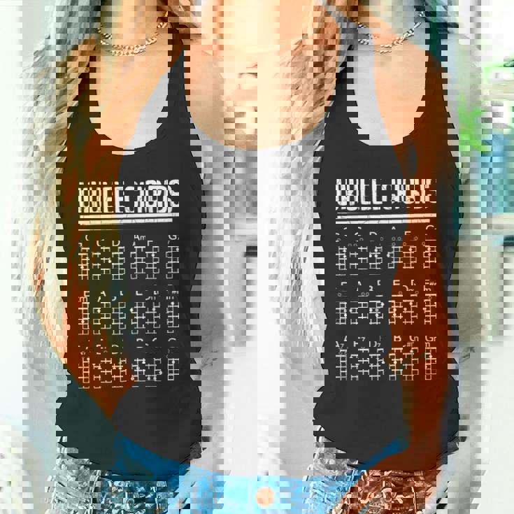 ウクレレコード 面白いプレーヤー 音楽好き ミュージシャン グラフィック タンクトップ