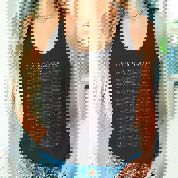 ウクレレレインボーコードチャート Gcea チューニング ウケノート タンクトップ