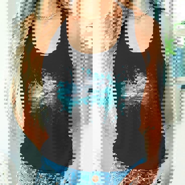 メンズ ウミガメ 風景 亀 タンクトップ