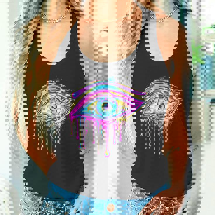 エジプトのホルスの目 トリッピー サイケデリック アート 宇宙 シュール タンクトップ