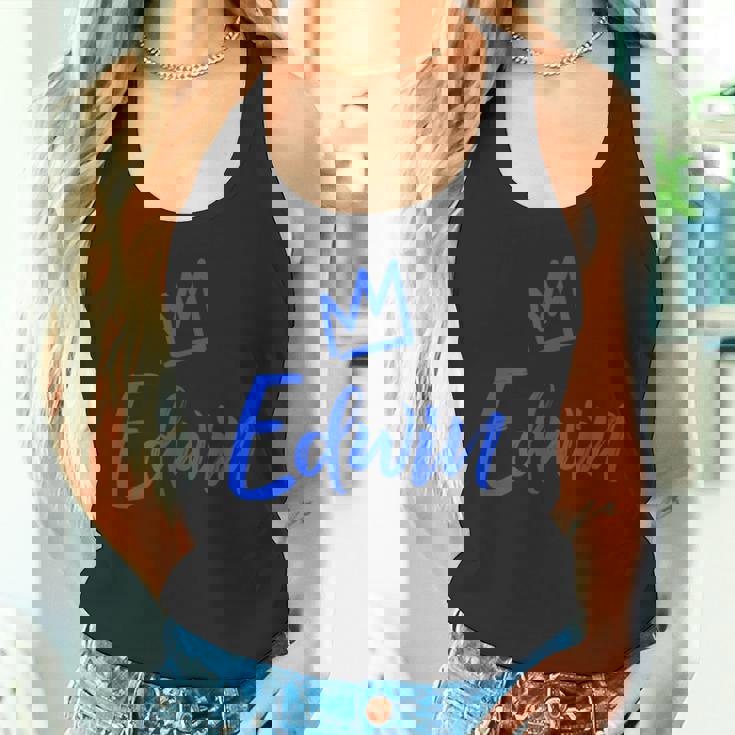 エドウィン ザ・キングブルークラウン&ネーム 男性用 エドウィンと呼ばれる タンクトップ