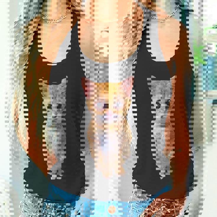 エルガト ミーム 悲しい泣き猫 マンチキン キティ ミーム トレンディ タンクトップ